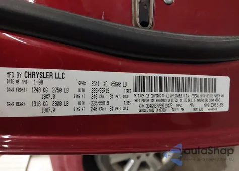 2009 Dodge Journey R/T из США, поврежденный, VIN 3D4GH67V29T134751